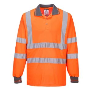 Portwest Hi Vis Long Sleeved Polo S277