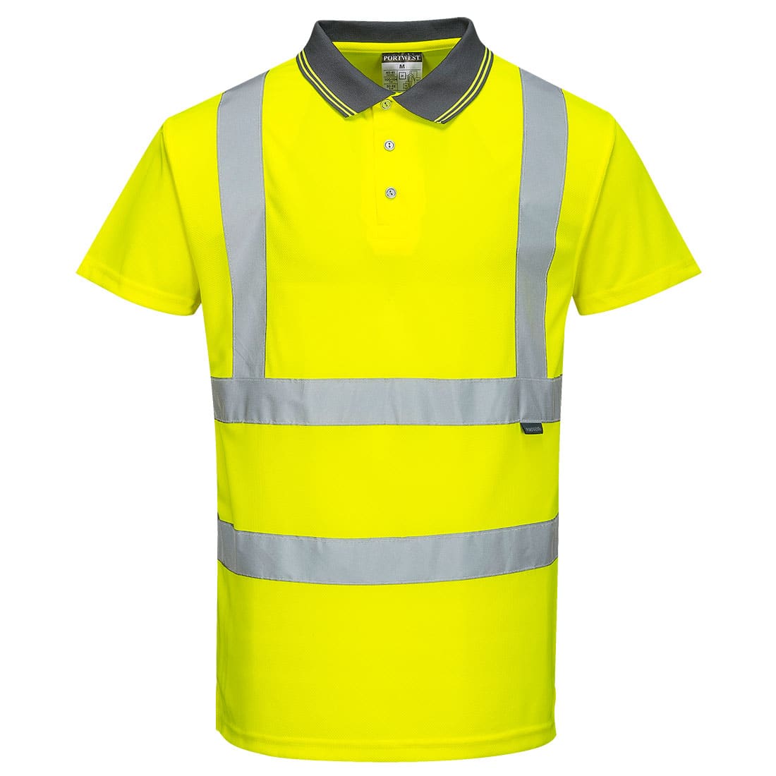 Portwest S477 Yellow Hi Vis Short Sleeve Polo Shirt