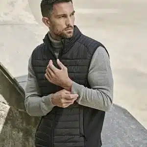 Tee Jays T9624 Black Crossover Padded Bodywarmer