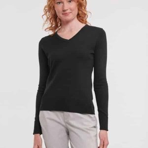 Russell 710F Ladies Cotton Acrylic V Neck Sweater