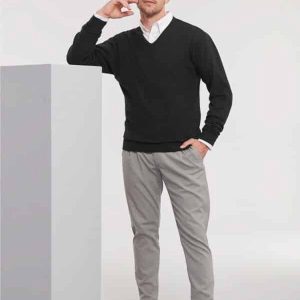 Russell 710M Cotton Acrylic V Neck Sweater