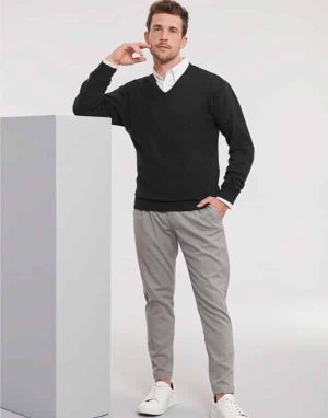 Russell 710M Cotton Acrylic V Neck Sweater
