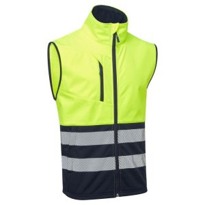 Supertouch Hi Vis 2 Tone Softshell Jacket Yellow/Navy