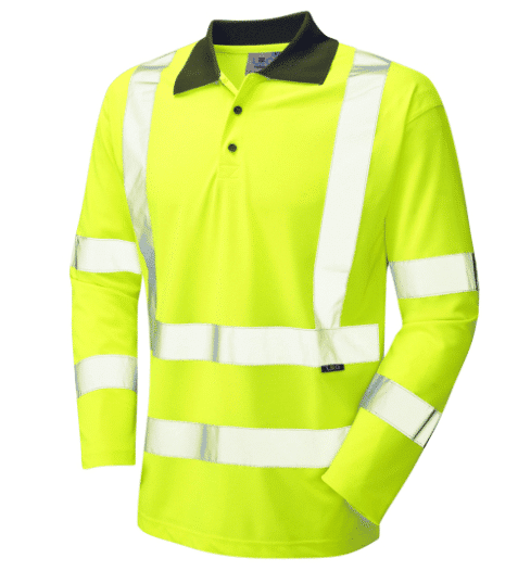 Leo Woolsery EcoViz Performance Long Sleeved Polo Shirt