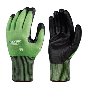 Skytec TRC705 Green PU Gloves - Pack of 10