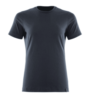 The Mascot Crossover 20482 Premium T-shirt, featuring a plain design and short sleeves in dark navy blue, is displayed on a white background. | Work & Wear DIrect