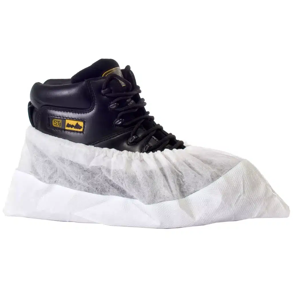 CPE/PP Deluxe Overshoe White (Pack of 40)